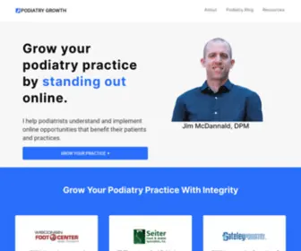 Podiatrygrowth.com(Helping Podiatrists Grow Their Practices Online) Screenshot