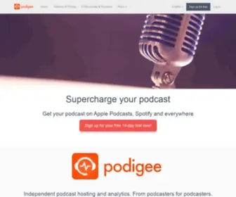 Podigee.com(Your Podcast Success Story Begins Today Become the leading voice in your niche. Podigee) Screenshot