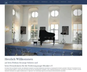 Podium-Fuer-Junge-Solisten.de(Freundeskreis für die Förderung junger Musiker) Screenshot