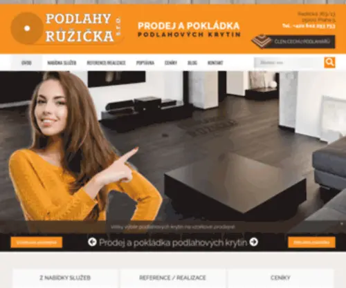 Podlahyruzicka.cz(Podlahy Růžička) Screenshot