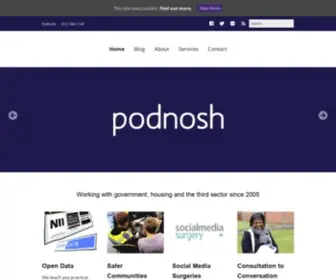 Podnosh.com(Social media for social good since 2005) Screenshot