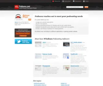 Podnova.com(Online Podcast Player and Software) Screenshot