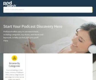 Podsearch.com(Podcast advertising) Screenshot
