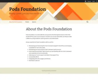 Podsfoundation.org(About the Pods Foundation) Screenshot