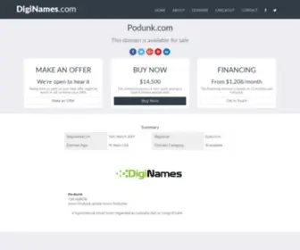 Podunk.com(Make a name for yourself in the digital world) Screenshot