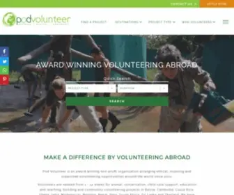 Podvolunteer.org(Volunteer Abroad) Screenshot