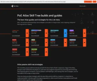 Poe-Atlas.com(Path of Exile Atlas tree builds and strategy guides) Screenshot