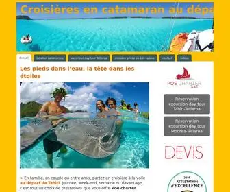 Poecharter.pf(Croisières catamaran Tahiti Bora Bora Tuamotu) Screenshot