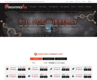 Poecurrencybuy.com(Buy Cheap Path of Exile Currency) Screenshot