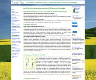 Poel-TEC.com(Biokraftstoffe und Alternative Energie) Screenshot