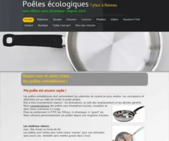 Poele-Ecologique.fr(Téflon) Screenshot