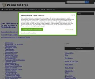 Poemsforfree.com(Poems for Free) Screenshot
