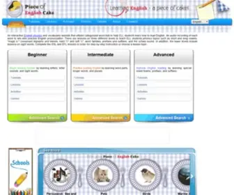 Poenglishcake.com(Learn how to read English with activities for ELL students) Screenshot