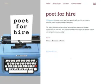 Poetforhire.net(Book a poet for your event or party) Screenshot