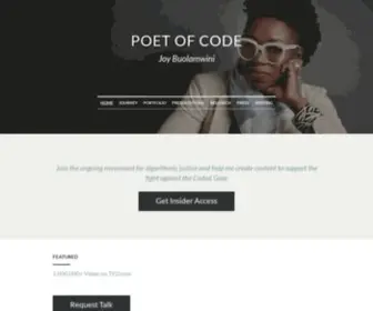 Poetofcode.com(Joy Buolamwini) Screenshot