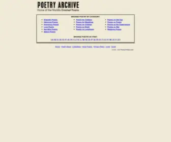 Poetry-Archive.com(Poetry Archive) Screenshot