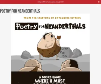 Poetry4Neanderthals.com(A word) Screenshot