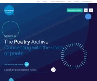Poetryarchive.org(Poetry Archive) Screenshot