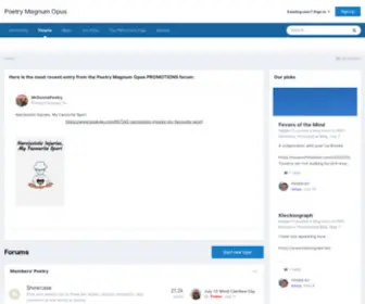 Poetrymagnumopus.com(Poetry Magnum Opus) Screenshot