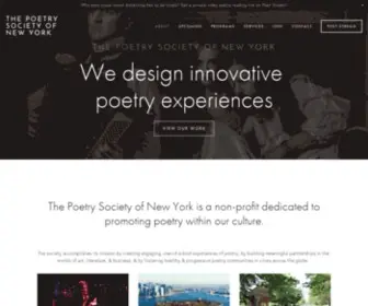 Poetrysocietyny.org(The Poetry Society of New York) Screenshot