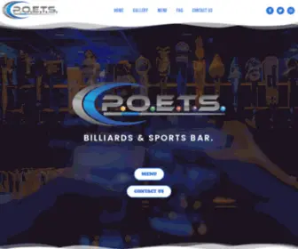 Poetsbilliards.com(Poets Billards & Sports Bar) Screenshot