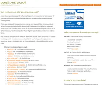 Poeziipentrucopii.info(Poezii pentru copii) Screenshot