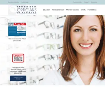 Pof.org(Professional Opticians of Florida) Screenshot