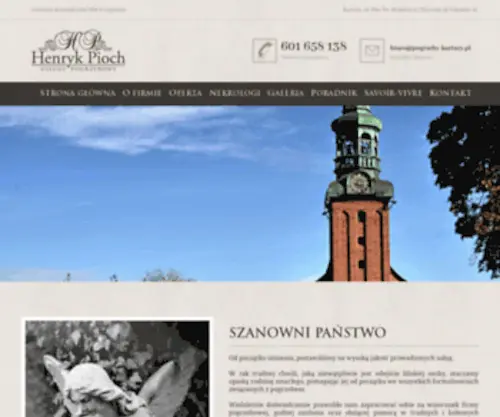 Pogrzeby-Kartuzy.pl(Henryk Pioch Usługi Pogrzebowe) Screenshot