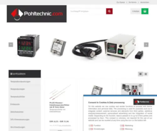 Pohltechnic.com(Temperaturfühler) Screenshot