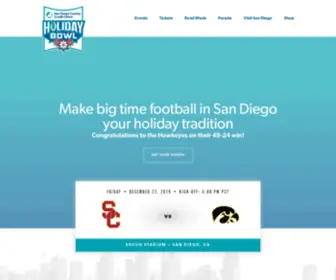 Poinsettiabowl.com(The SDCCU Holiday Bowl is San Diego's Biggest Holiday Party) Screenshot