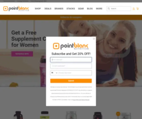 Pointblanknutrition.com(Pointblanknutrition) Screenshot