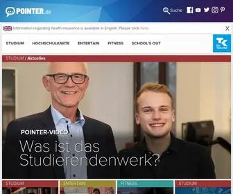Pointer.de(Infotainment-Portal für Studierende) Screenshot