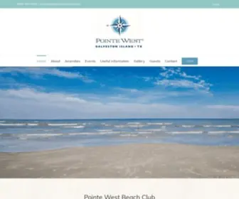 Pointewestbeachclub.com(Galveston, TX) Screenshot