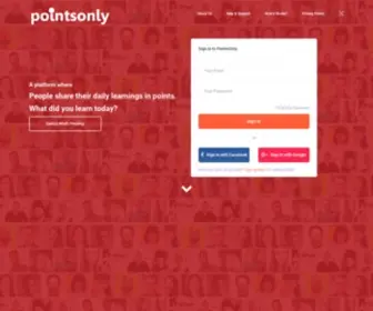 Pointsonly.com(Write your daily learning in points) Screenshot