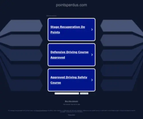 Pointsperdus.com(Stage permis à points) Screenshot