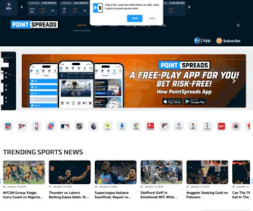 Pointspreads.com(Pointspreads) Screenshot