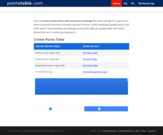 Pointstable.com(Pointstable) Screenshot