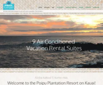 Poipubeach.com(Poipu Beach vacation rental suites and bed and breakfast inn) Screenshot