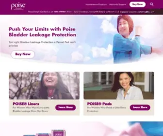 Poise.com.sg(Light bladder leakage protection) Screenshot