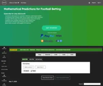 Poisonfoot.com(Mathematical Football predictions) Screenshot