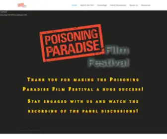 Poisoningparadisefilmfest.org(Poisoning Paradise Film Festival) Screenshot