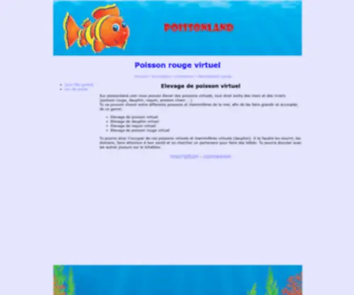 Poissonland.com(Poisson rouge virtuel) Screenshot
