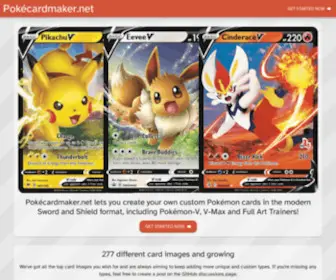 Pokecardmaker.net(Pokécardmaker.net) Screenshot