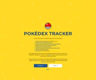 Pokedextracker.com(Pokédex Tracker) Screenshot