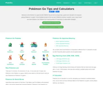 Pokego.org(PokéGo is dedicated to all Pokémon GO tips and calculators) Screenshot