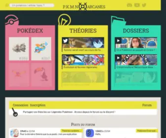 Pokemonarcanes.fr(Pokémon) Screenshot