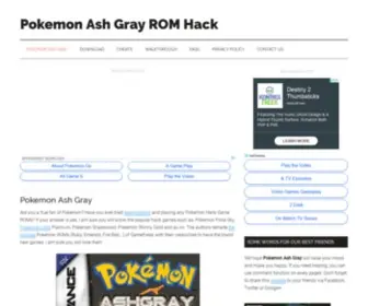 Pokemonashgray.com(Pokemon Ash Gray GBA Hack Game ROM Page) Screenshot