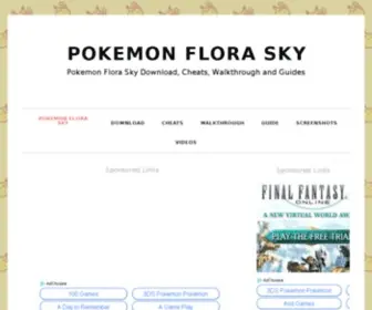 Pokemonfloraskyrom.com(Pokemon Flora Sky ROM Hack GBA Official Page) Screenshot