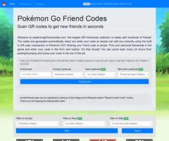 Pokemongofriendcodes.com(Pok) Screenshot