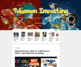 Pokemoninvesting.com(Pokemon Investing) Screenshot